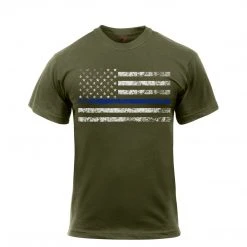 Rothco Thin Blue Line T-Shirt Graphic Printed T-Shirts