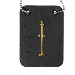 Rothco Low Profile Leather Badge Holder With Chain