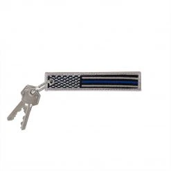 Key Holders Rothco Thin Blue Line Flag Patch Keychain