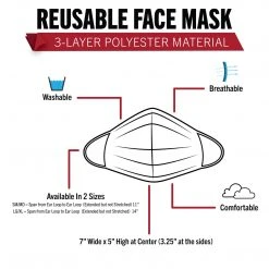 Facemasks Rothco US Flag Reusable 3 Layer Facemask