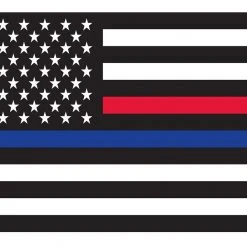 Rothco Thin Blue Line & Thin Red Line Flag Decal