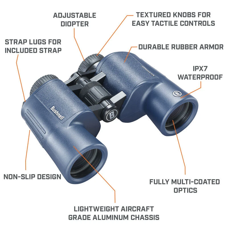 Bushnell H2O 8x42 Waterproof, Porro Prism Binoculars