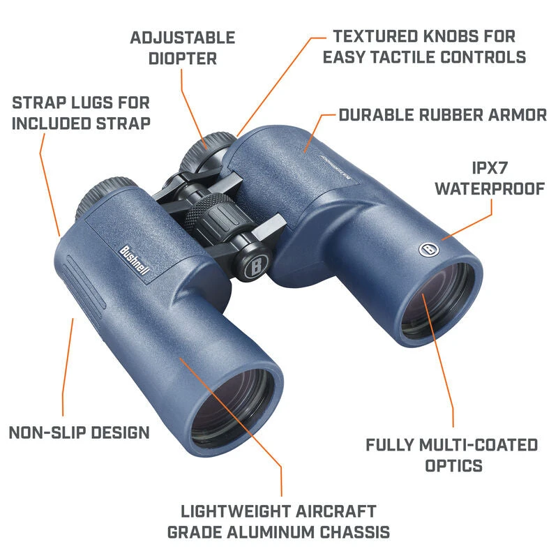 Bushnell H2O 7x50 Waterproof, Porro Prism Binoculars