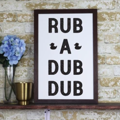 Home Décor Monogram Rub A Dub Dub Farmhouse Print