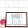 Home Décor Monogram Market Fresh Farmhouse Print
