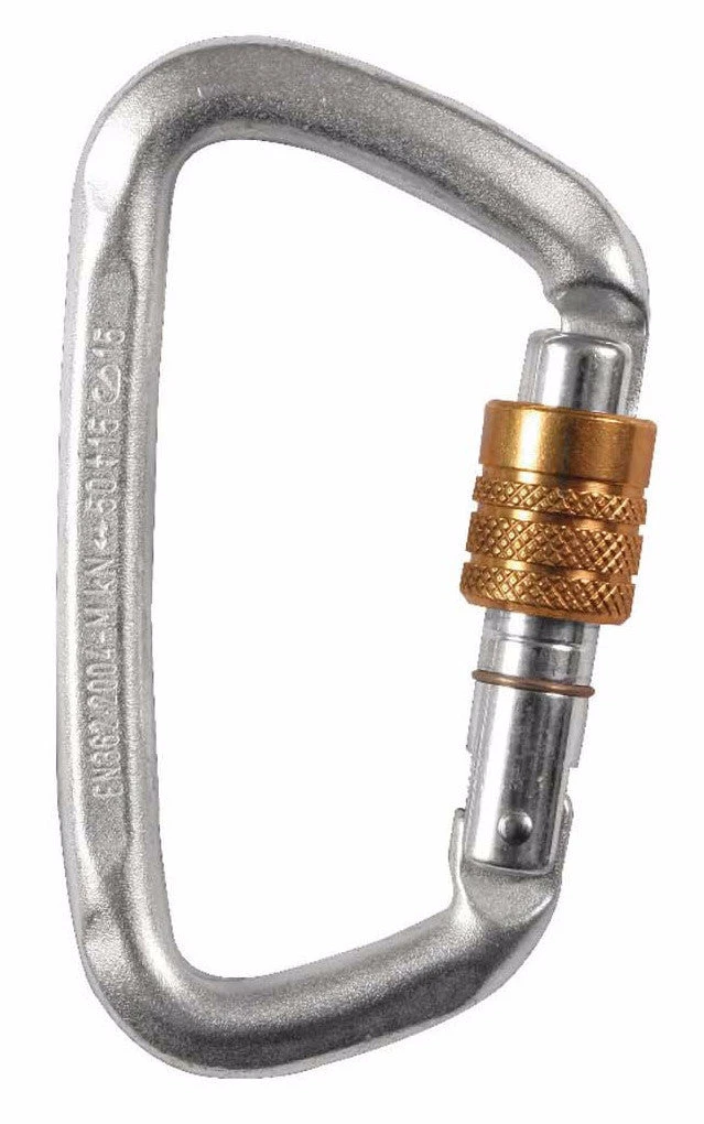 Rothco Hard Steel Modified D Key Screw Gate Carabiner Climbing / Rappelling Gear