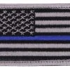 Rothco Thin Blue Line Police U.S. Flag Patch - Hook Back