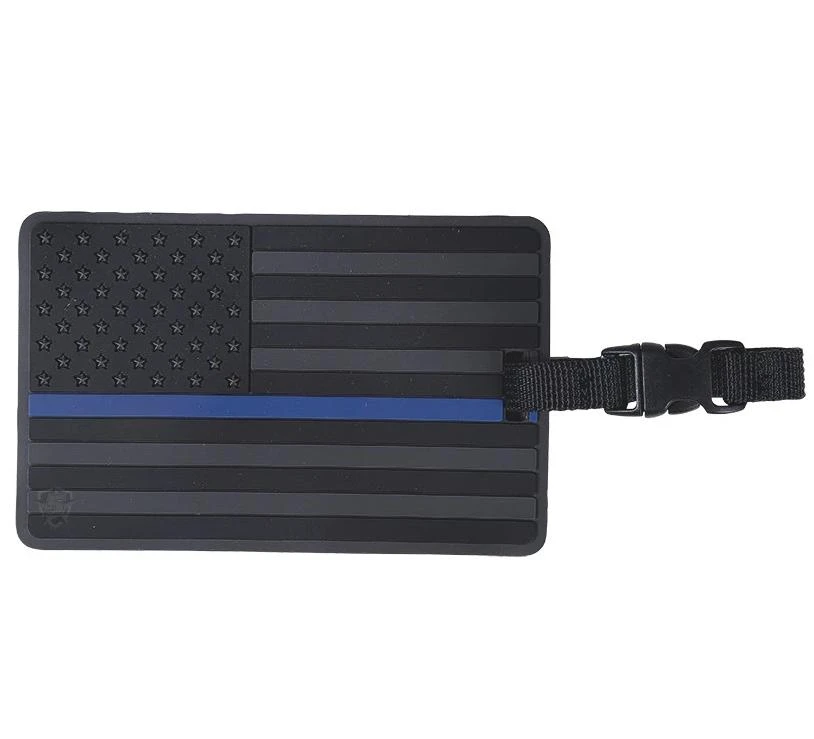 Tru-Spec US Flag With Thin Blue Line Luggage Tag Travel Bags & Luggage