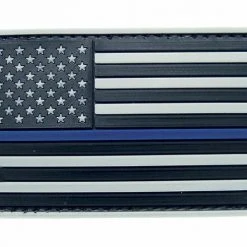 Tru-Spec USA Flag Grey With Thin Blue Line Morale Patch