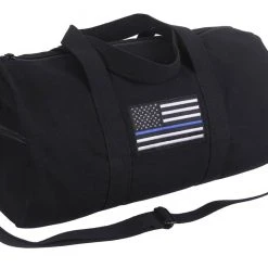 Duffel Bags Rothco Thin Blue Line Canvas Shoulder Duffle Bag