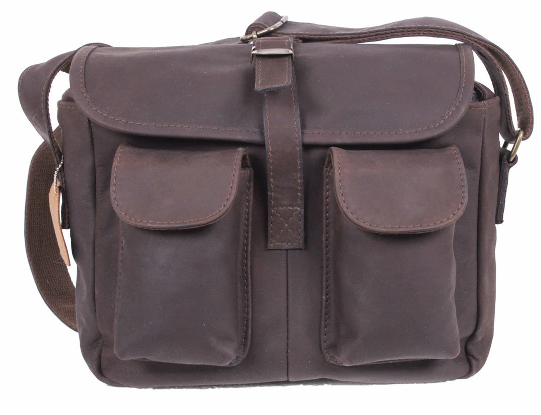 Rothco Brown Leather Ammo Shoulder Bag