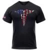 Graphic Printed T-Shirts Rothco Medical Symbol (Caduceus) T-Shirt - Black