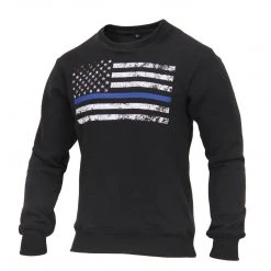 Rothco Thin Blue Line Flag Crew Neck Sweatshirt