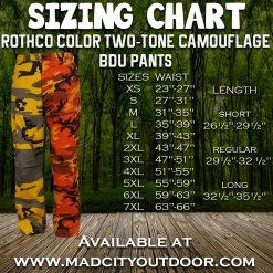 Camo Pants Rothco Color Two-Tone Camouflage BDU Pants
