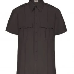 Elbeco TexTrop2 Men's Short Sleeve Uniform Shirt - Black
