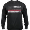 Graphic Printed T-Shirts Rothco Thin Red Line Long Sleeve T-shirt