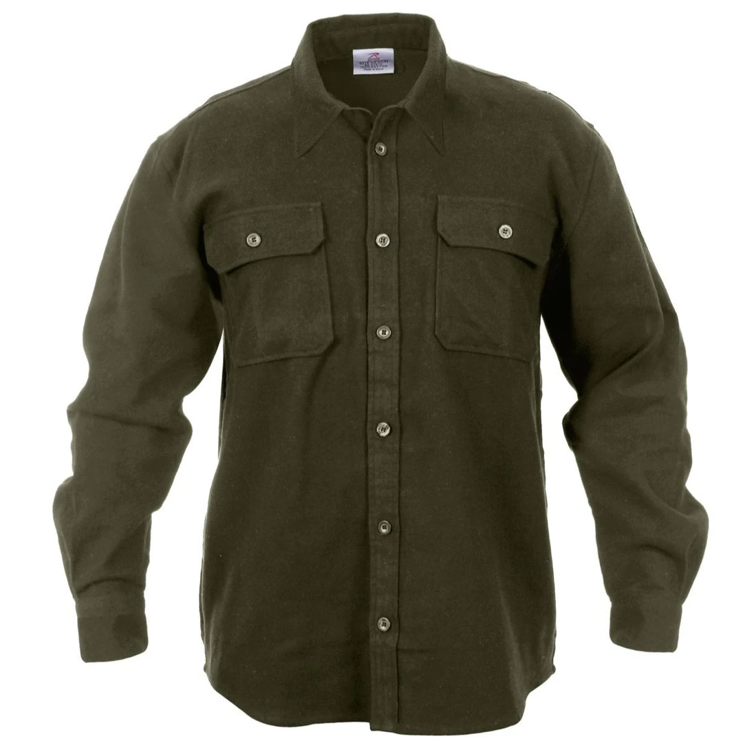 Rothco Heavy Weight Solid Flannel Shirt