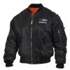 Flight Jackets Rothco Thin Blue Line Flag MA-1 Flight Jacket