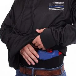 Hoodies & Sweats Rothco Thin Blue Line Concealed Carry Hoodie