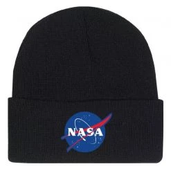 Rothco Deluxe NASA Meatball Logo Embroidered Watch Cap - Black Beanies