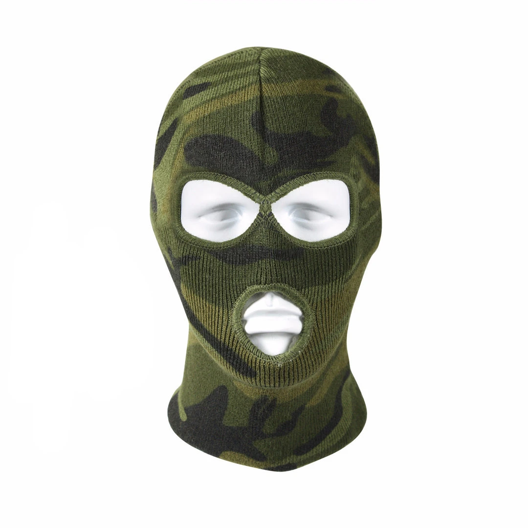 Balaclavas & Tactical Hoods Rothco Deluxe 3-Hole Face Mask - Woodland