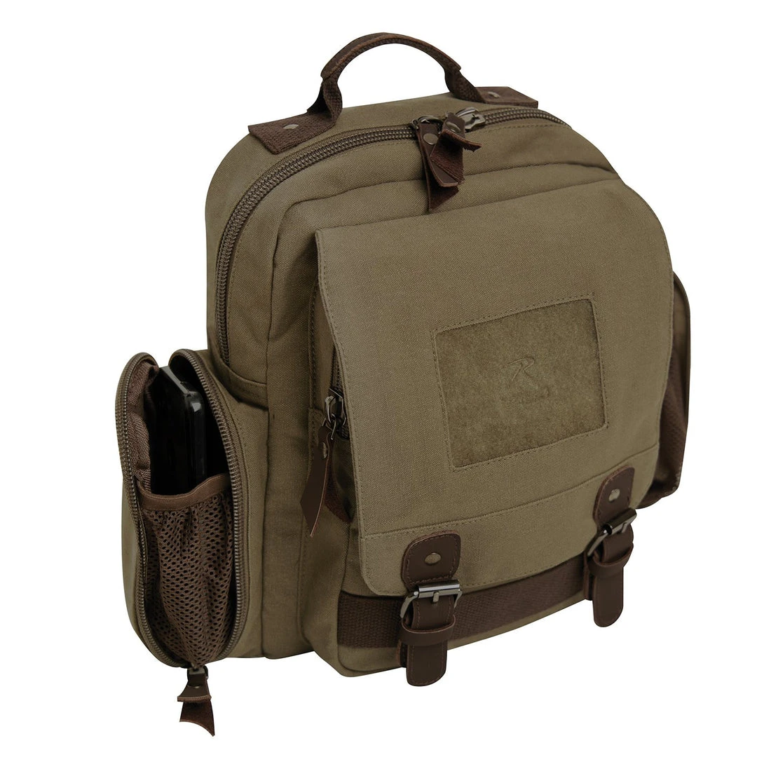 Rothco Vintage Canvas Sling Backpack - Olive Drab