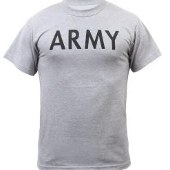 Graphic Printed T-Shirts Rothco Grey Physical Training T-Shirt