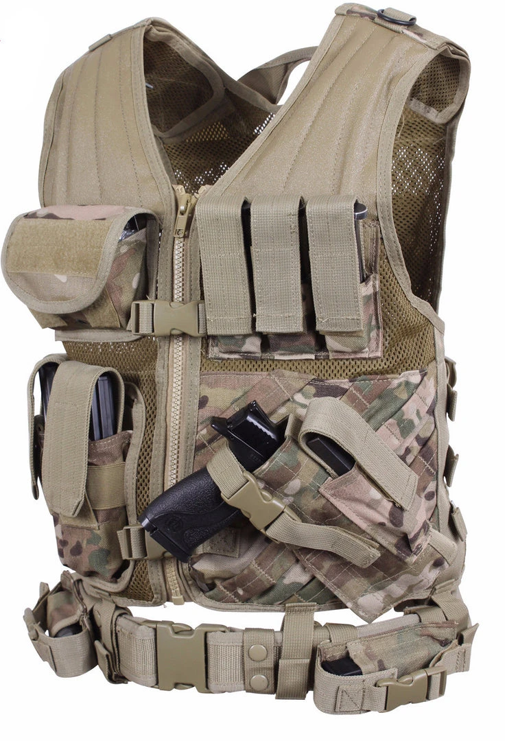 Tactical Vests Rothco Cross Draw MOLLE Tactical Vest