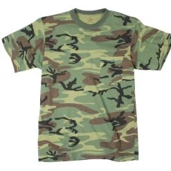 Camo T-Shirts Rothco Woodland Camo T-Shirt W/ Pocket