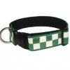 Boston Leather 1 ½ Decorative Embroidered Collar, Green/White