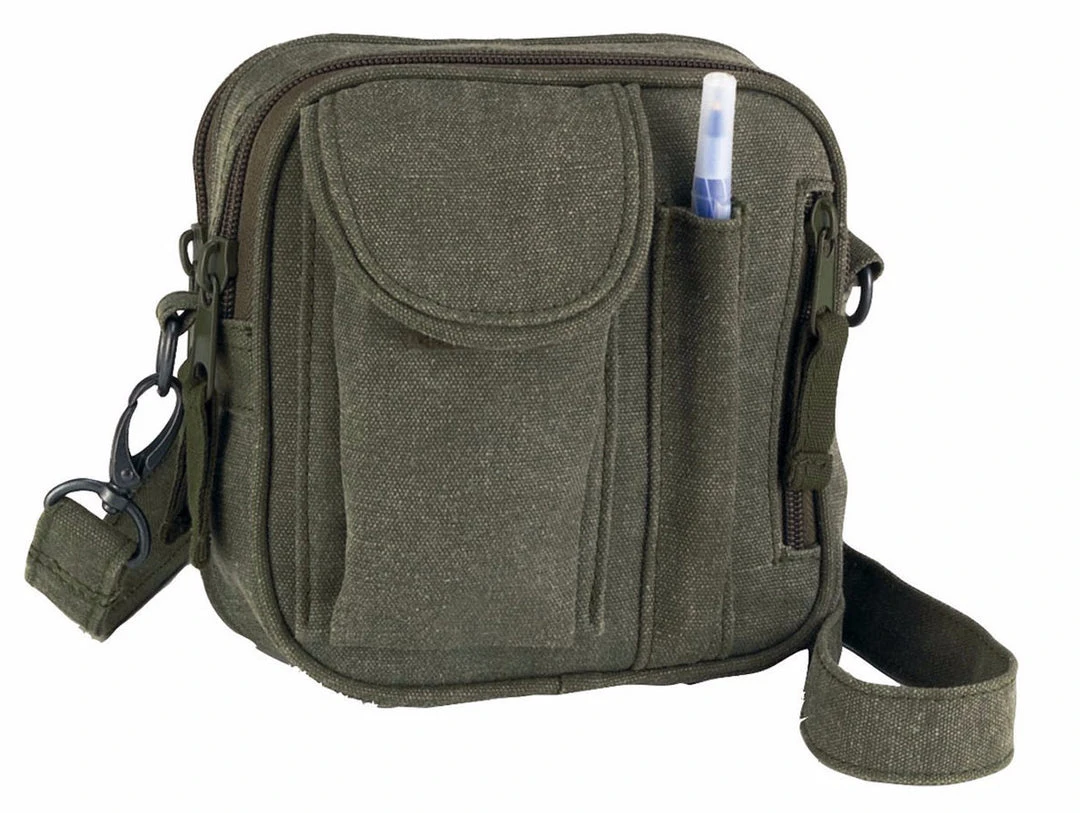 Rothco Vintage Olive Drab Canvas Organizer Bag Attache And Shoulder Bags
