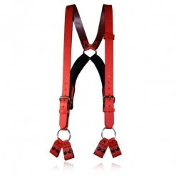 Boston Leather Firefighter Suspenders, 8-Point Loop