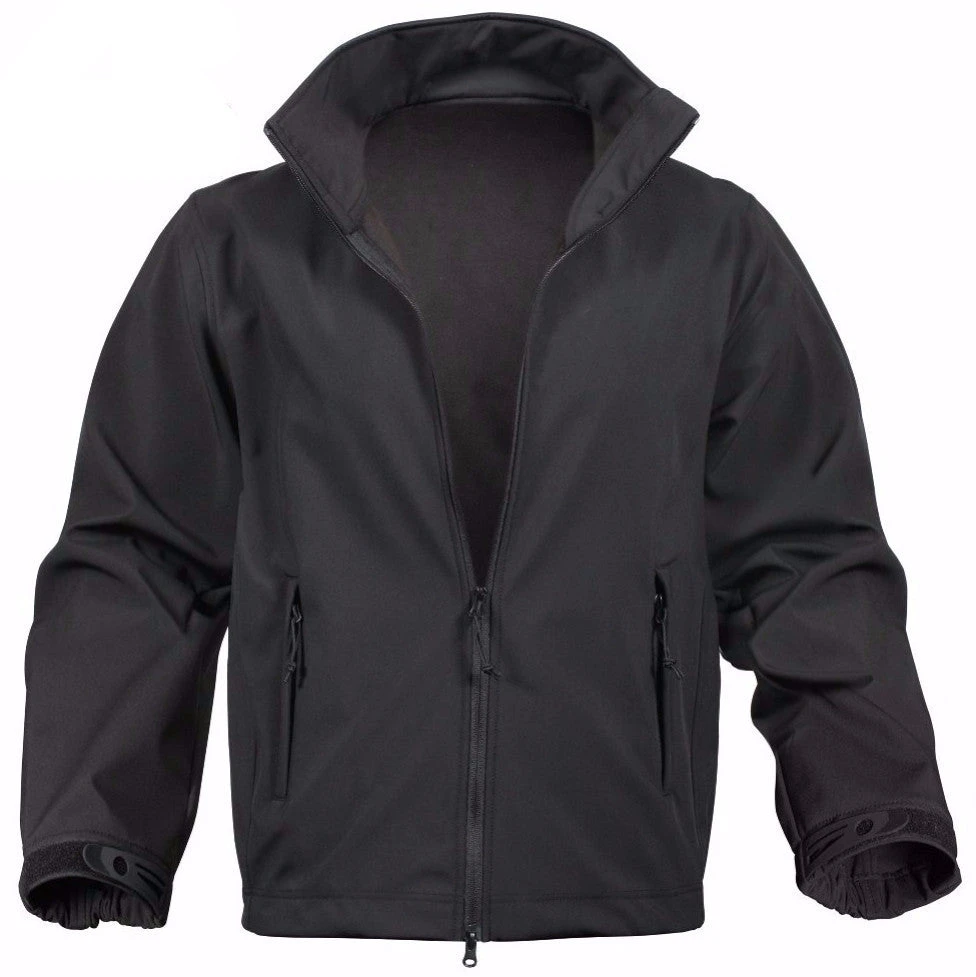 Jackets Rothco Black Soft Shell Uniform Jacket