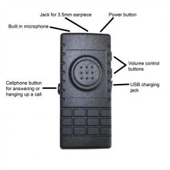 Bluetooth Radio Accessories Code Red Headsets BlueLink-LPM Bluetooth Wireless Lapel Microphone W/ Clear Acoustic Tube Earpiece