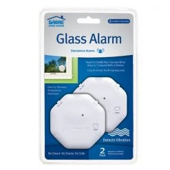 Home Protection Sabre Red Window Glass Alarm, 2-Pack