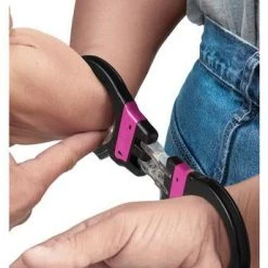 Colored Handcuffs ASP Hinged Identifier Ultra Cuffs - Steel Bow