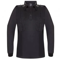 Polo Shirts Elbeco Men's Midnight Navy Long Sleeve UFX Uniform Polo Shirt