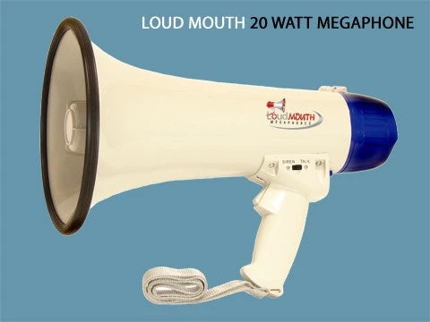 Code Red Headsets LM-20 Megaphone 20-Watt 800 Yard Range Siren Volume Control Radio Holders