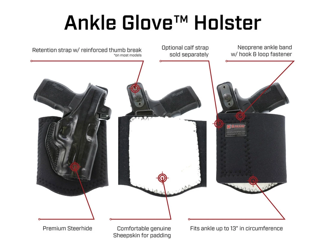 Galco Ankle Glove - Ankle Holster