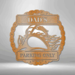 Home Décor Monogram Hog Parking Plaque - Steel Sign