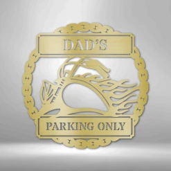 Home Décor Monogram Hog Parking Plaque - Steel Sign