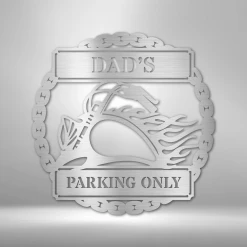 Home Décor Monogram Hog Parking Plaque - Steel Sign