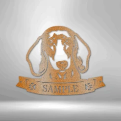 Home Décor Monogram Dachshund Face Monogram - Steel Sign