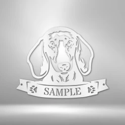 Home Décor Monogram Dachshund Face Monogram - Steel Sign