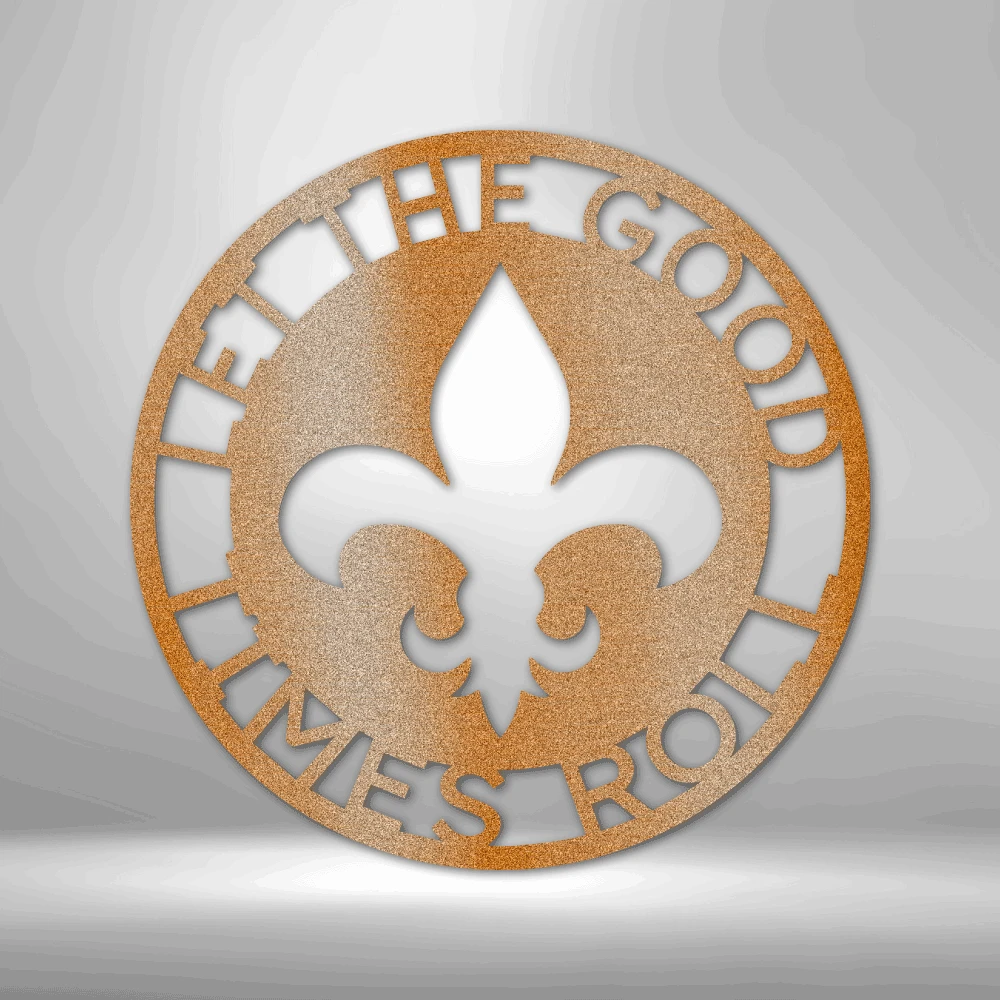 Home Décor Monogram Fleur De Lis Ring Monogram - Steel Sign