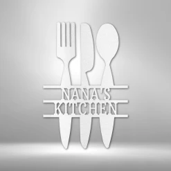 Home Décor Monogram Kitchen Utensil Monogram - Steel Sign