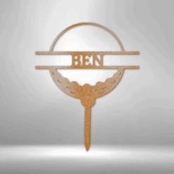 Home Décor Monogram Golf Ball Monogram - Steel Sign