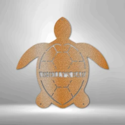 Home Décor Monogram Turtle Monogram - Steel Sign