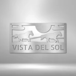 Home Décor Monogram Racing Horses Monogram - Steel Sign