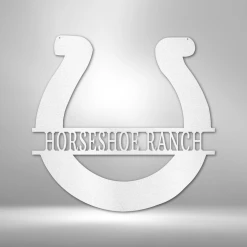 Home Décor Monogram Simple Horseshoe Monogram - Steel Sign